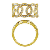 Morris & David 14K Gold 0.50ctw Diamond Woven Loops Band Ring