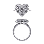 Morris & David 14K Gold 1.00ctw Diamond Pave Heart Ring