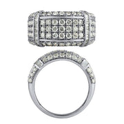 Morris & David 14K Gold 1.50ctw Diamond Pave Grid Band Ring