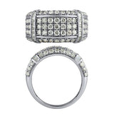 Morris & David 14K Gold 1.50ctw Diamond Pave Grid Band Ring