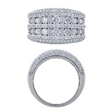 Morris & David 14K Gold 2.00ctw Diamond Graduated Wide Band Ring