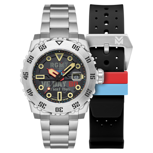 RGMT Men's 45mm Ohio Automatic VE-Day 80th Anniversary Interchangeable Watch
