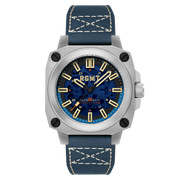 RGMT Men's 46mm Altimeter Skeletonized Automatic Leather Strap Watch