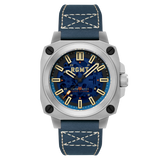 RGMT Men's 46mm Altimeter Skeletonized Automatic Leather Strap Watch