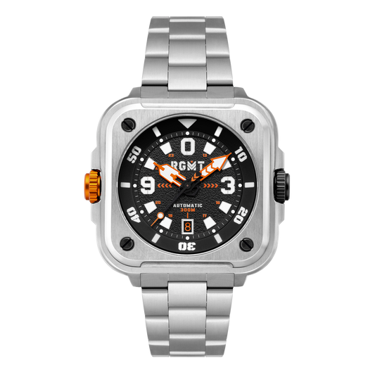 RGMT Men's 50mm Pershing Automatic Square Bracelet Watch