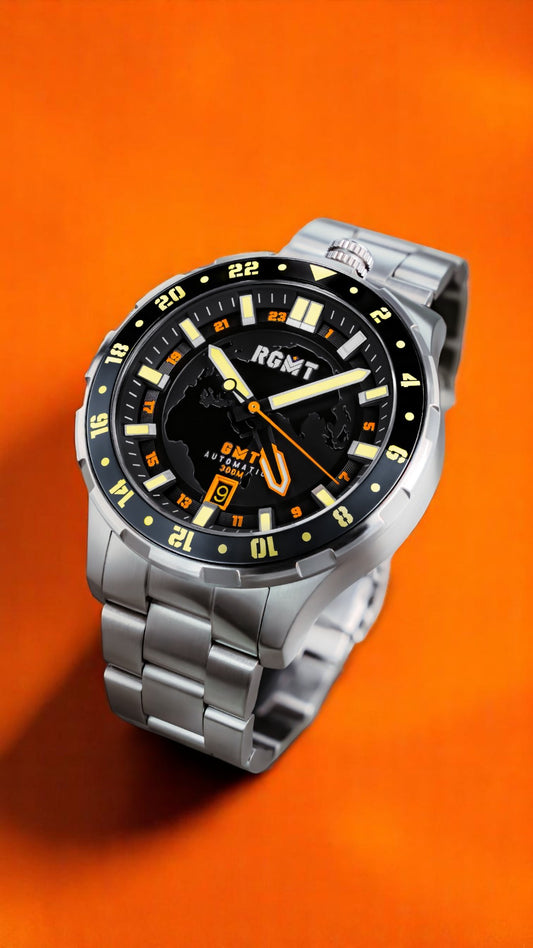 RGMT Men's 46mm Globemaster Automatic GMT Interchangeable Watch