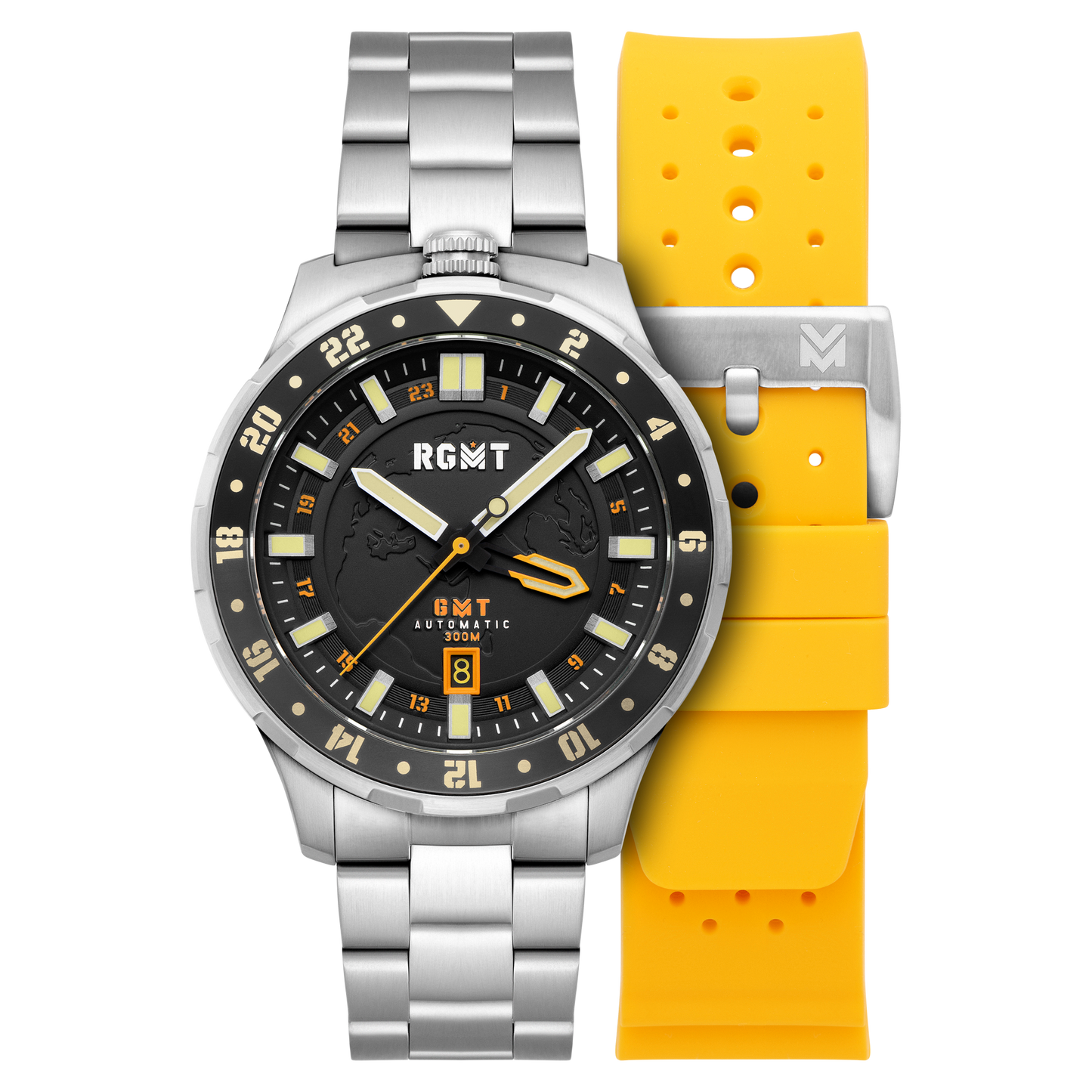 RGMT Men's 46mm Globemaster Automatic GMT Interchangeable Watch