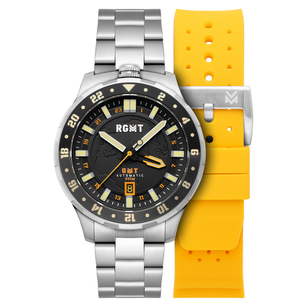 RGMT Men's 46mm Globemaster Automatic GMT Interchangeable Watch