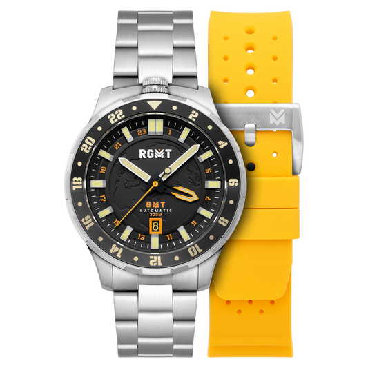 RGMT Men's 46mm Globemaster Automatic GMT Interchangeable Watch