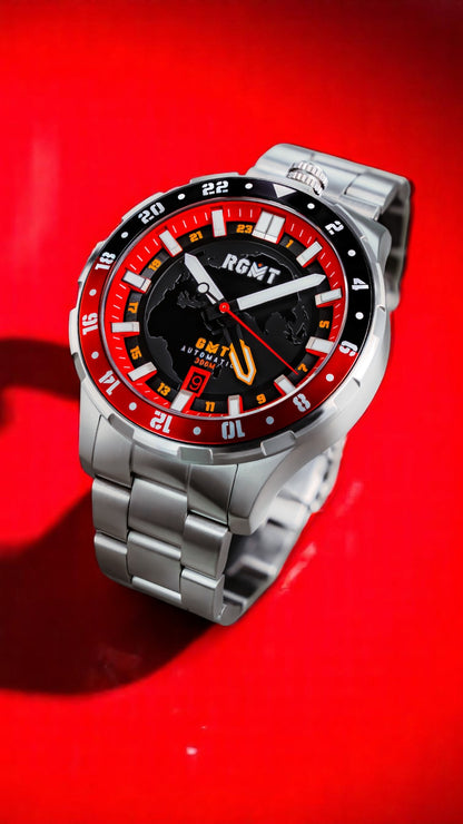 RGMT Men's 46mm Globemaster Automatic GMT Interchangeable Watch