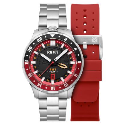 RGMT Men's 46mm Globemaster Automatic GMT Interchangeable Watch