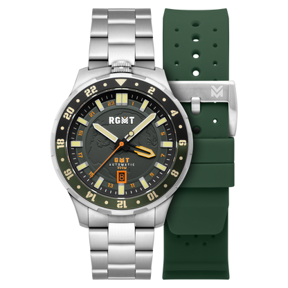 RGMT Men's 46mm Globemaster Automatic GMT Interchangeable Watch
