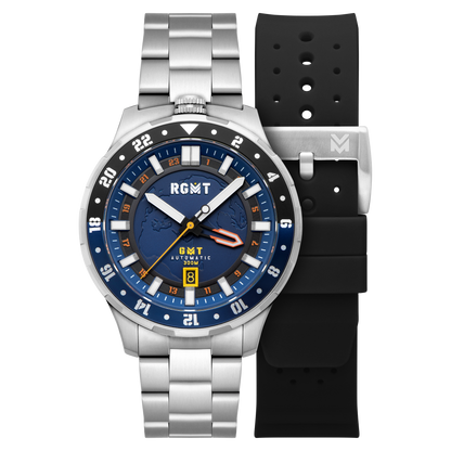 RGMT Men's 46mm Globemaster Automatic GMT Interchangeable Watch