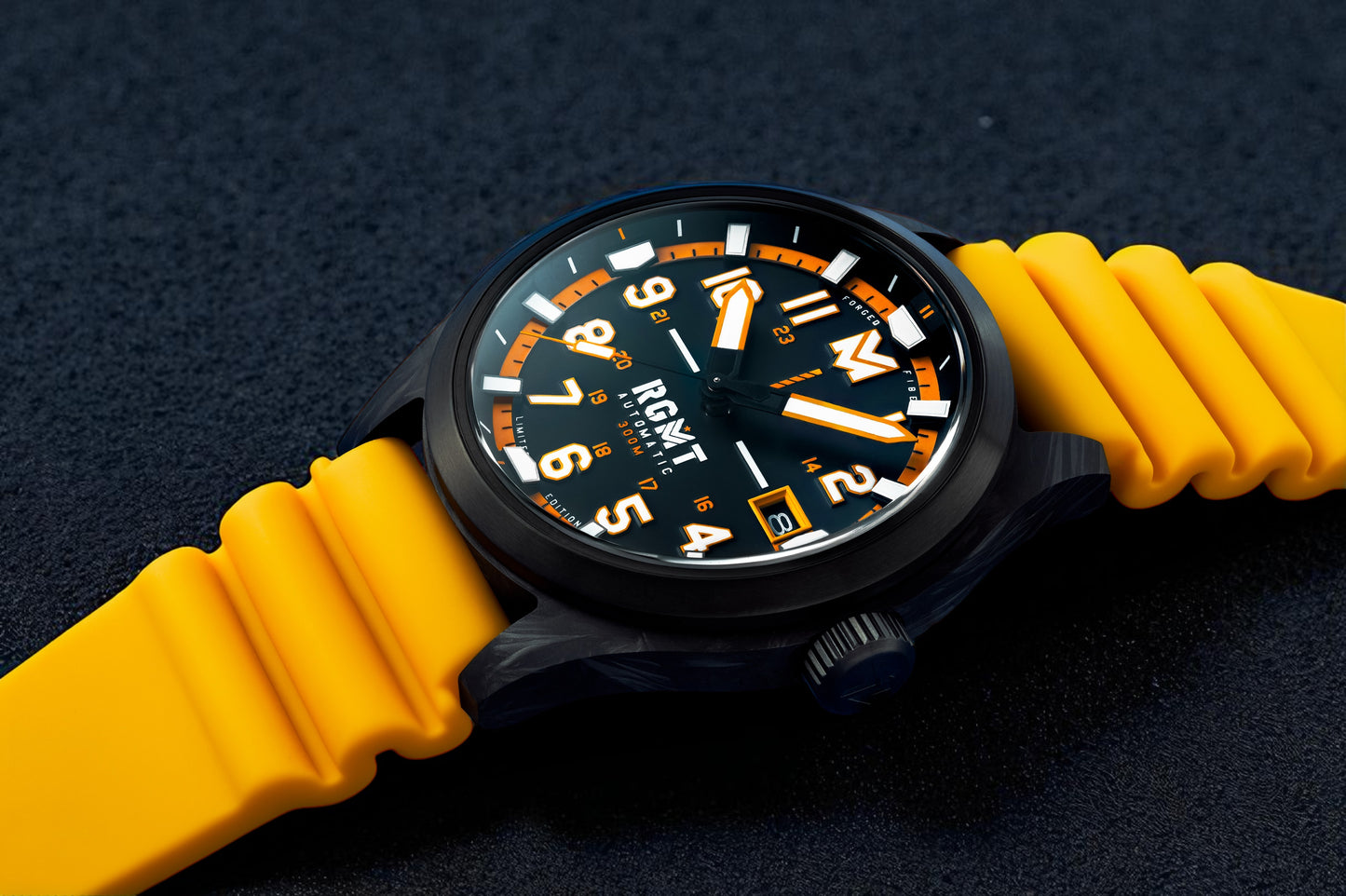RGMT Men's 43mm Defender Automatic Limited Edition Silicone Strap Watch