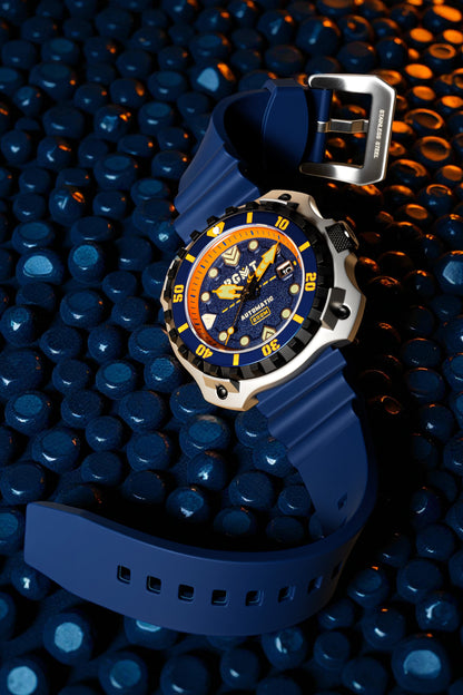 RGMT Men's 48mm Minesweep Automatic Silicone Strap Watch