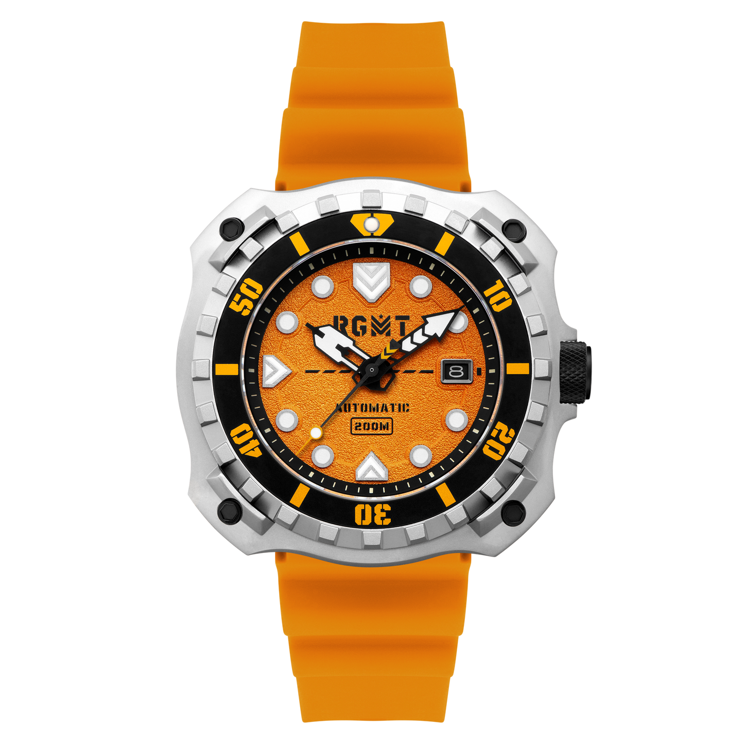 RGMT Men's 48mm Minesweep Automatic Silicone Strap Watch