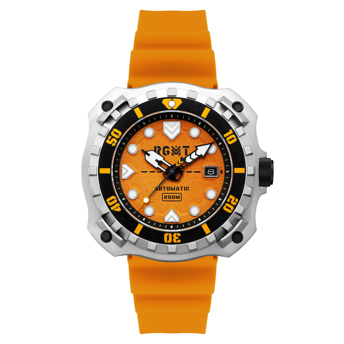 RGMT Men's 48mm Minesweep Automatic Silicone Strap Watch