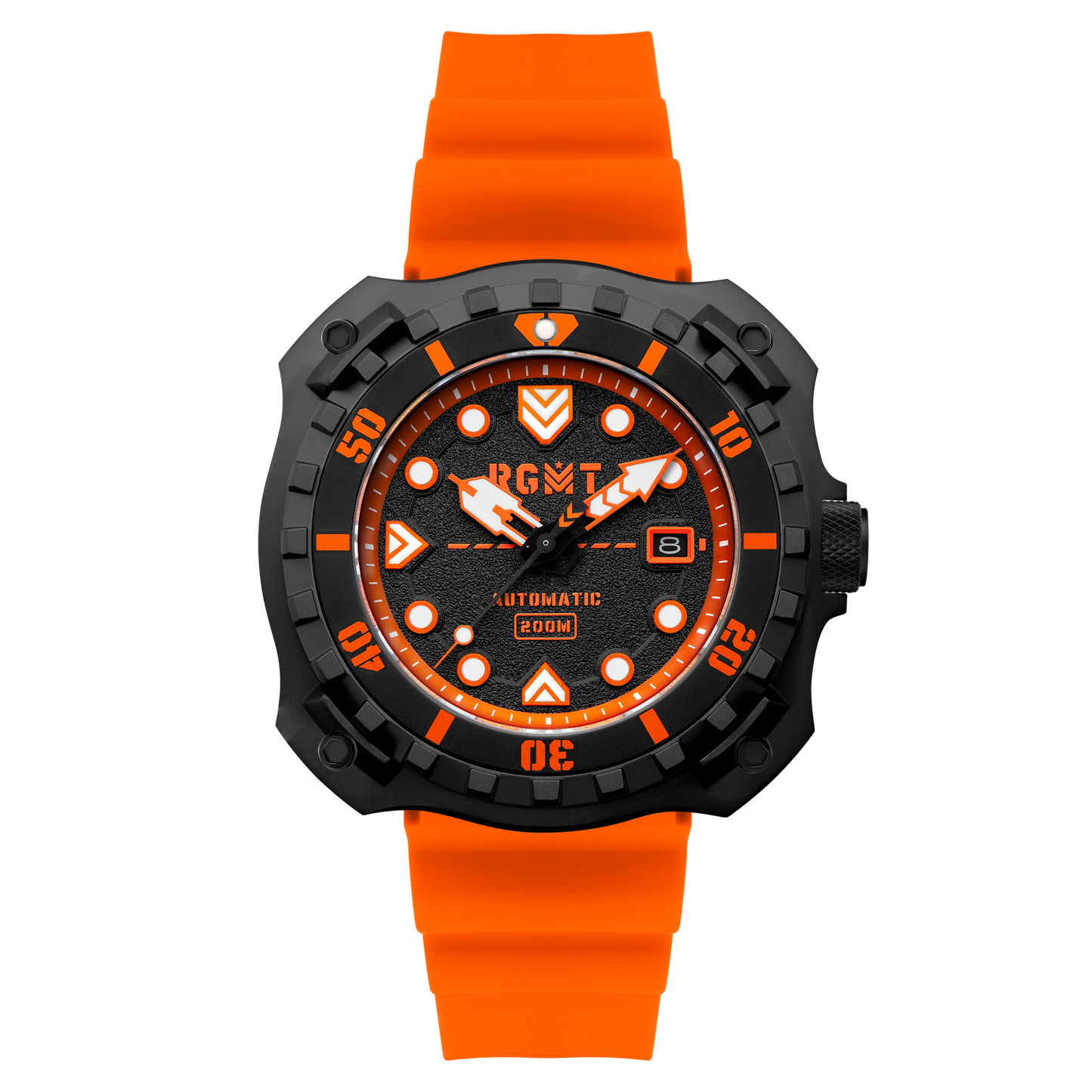 RGMT Men's 48mm Minesweep Automatic Silicone Strap Watch