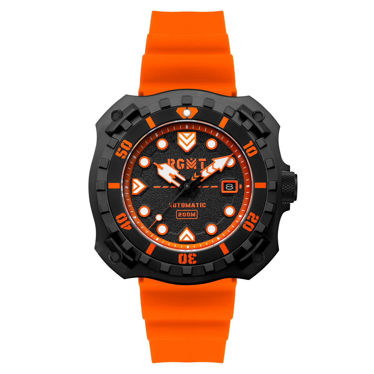 RGMT Men's 48mm Minesweep Automatic Silicone Strap Watch