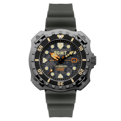 RGMT Men's 48mm Minesweep Automatic Silicone Strap Watch