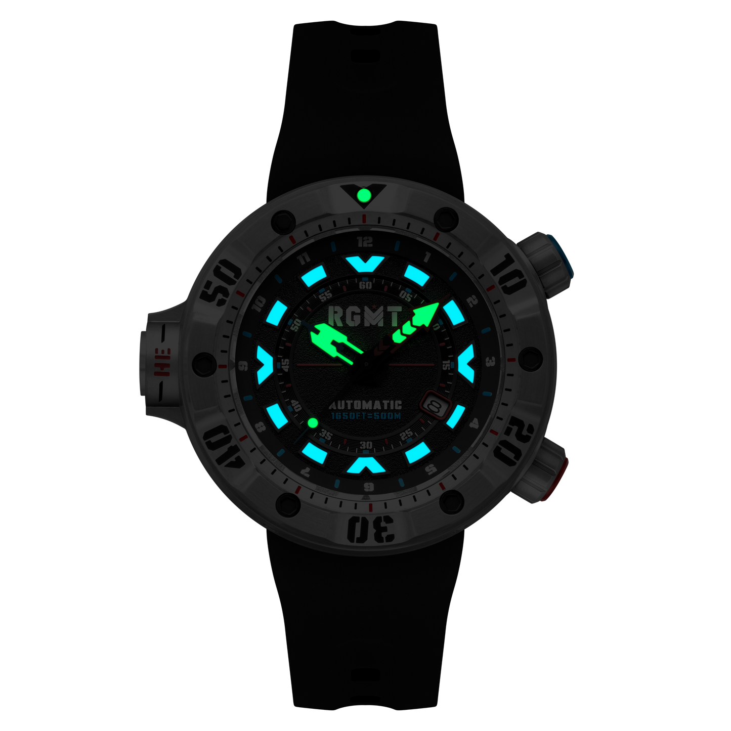 RGMT Men's 50mm Depth Charge Automatic Silicone Strap Watch