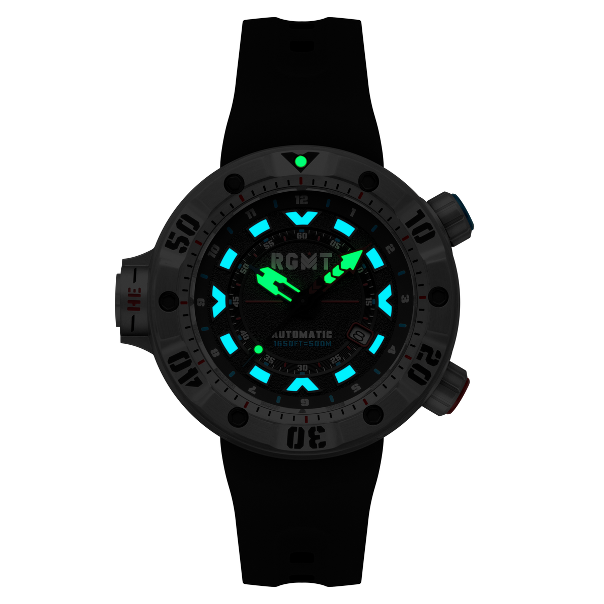 RGMT Men's 50mm Depth Charge Automatic Silicone Strap Watch
