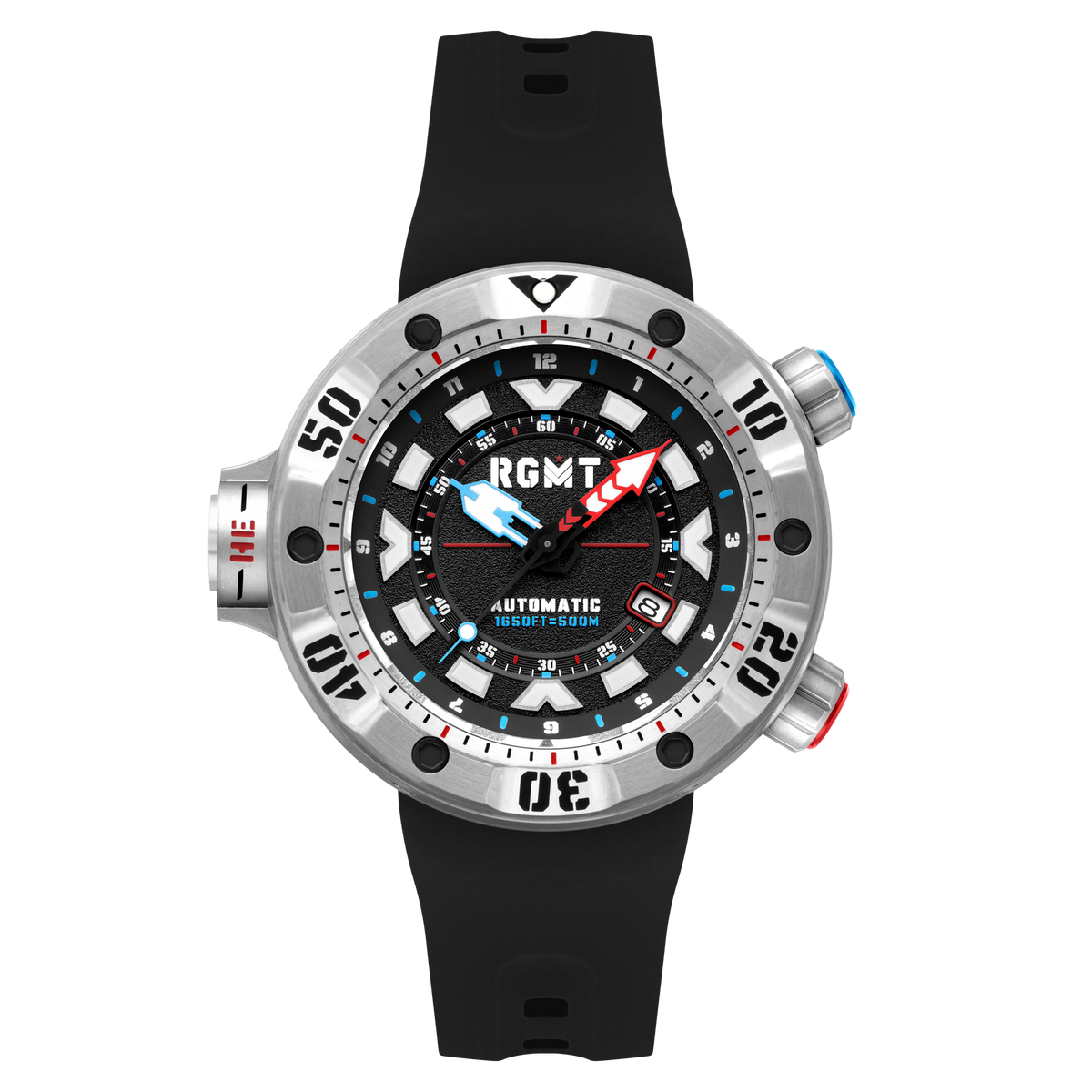 RGMT Men's 50mm Depth Charge Automatic Silicone Strap Watch