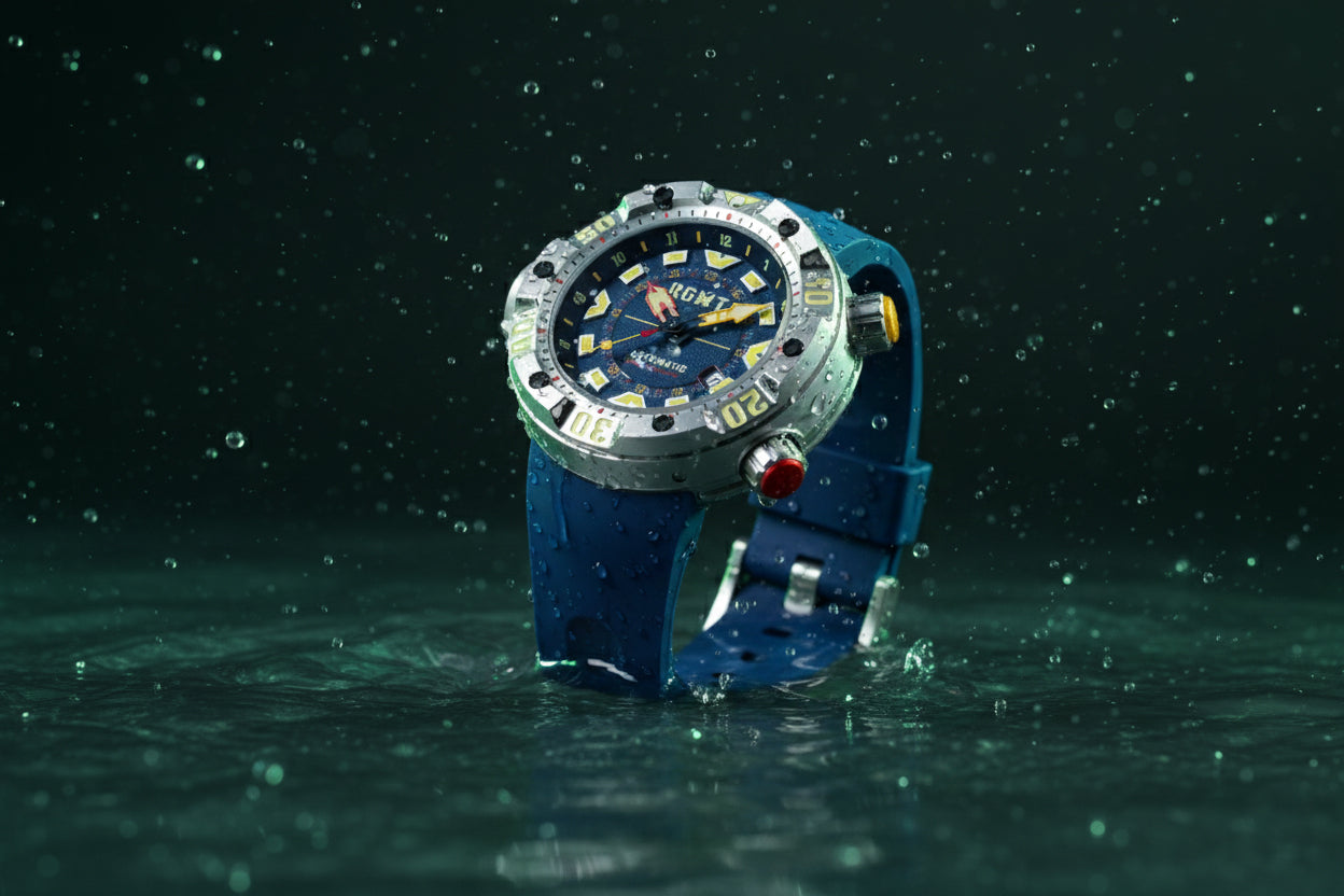 RGMT Men's 50mm Depth Charge Automatic Silicone Strap Watch