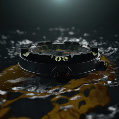 RGMT Men's 50mm Depth Charge Automatic Silicone Strap Watch