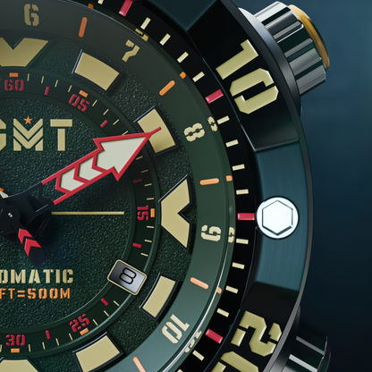 RGMT Men's 50mm Depth Charge Automatic Silicone Strap Watch