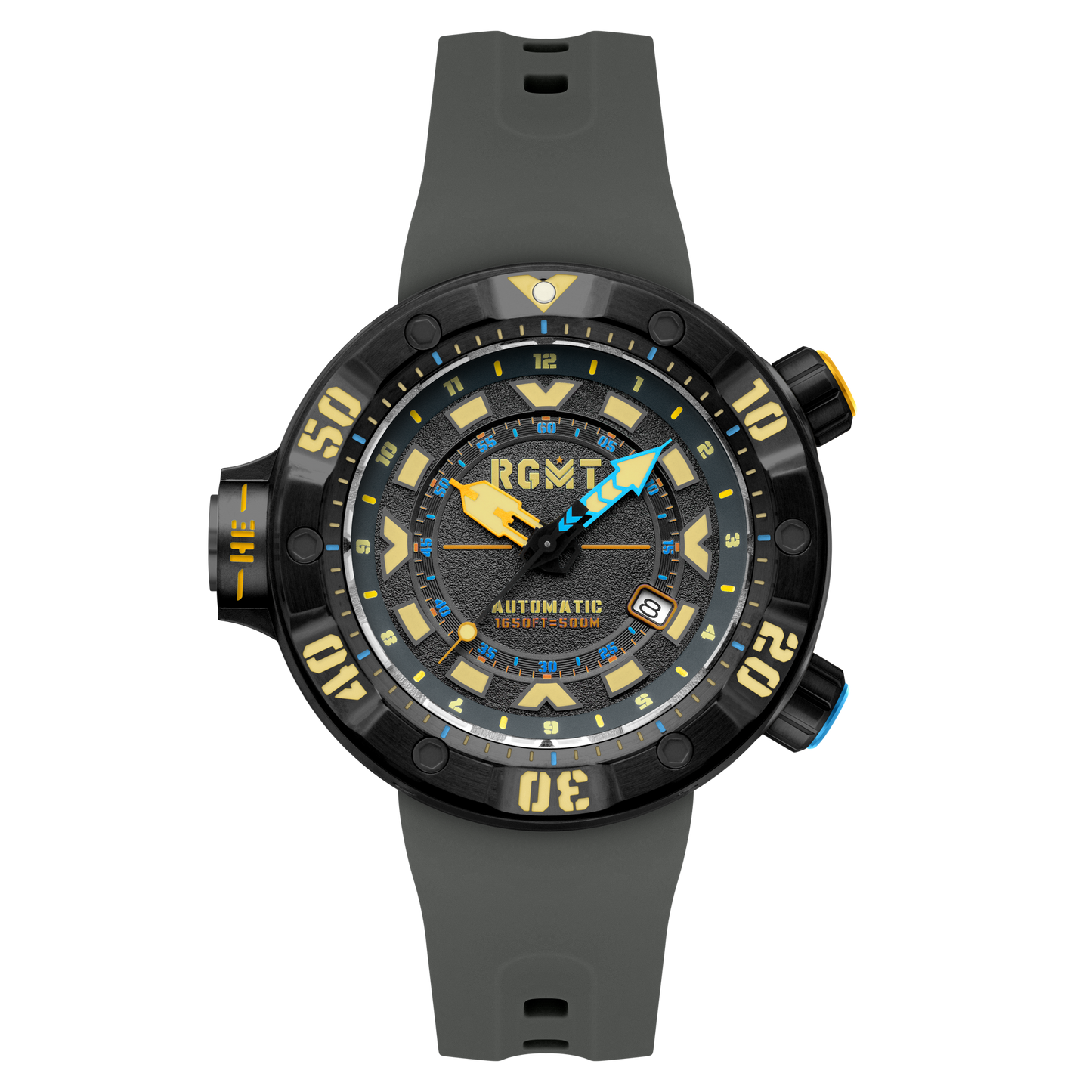 RGMT Men's 50mm Depth Charge Automatic Silicone Strap Watch