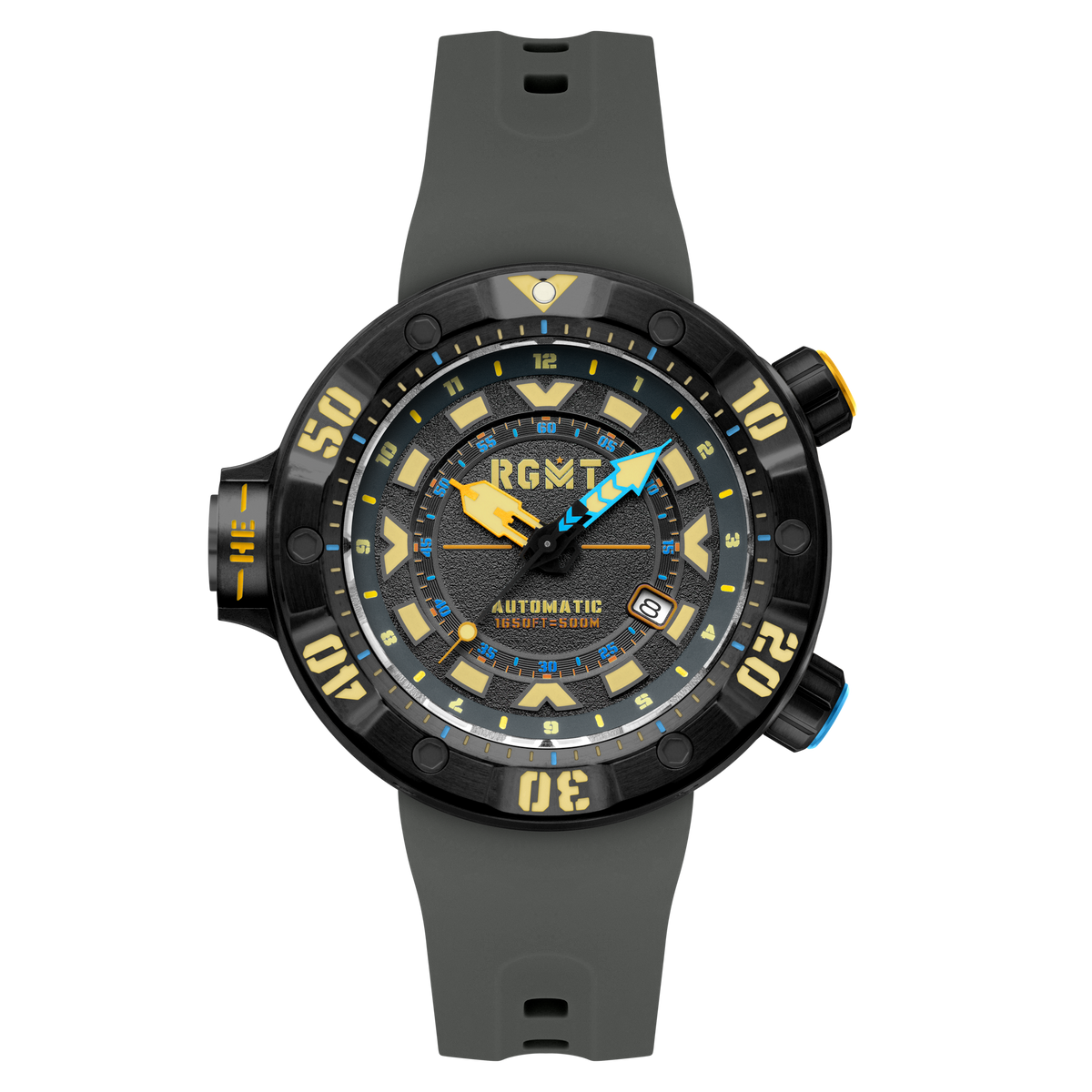 RGMT Men's 50mm Depth Charge Automatic Silicone Strap Watch