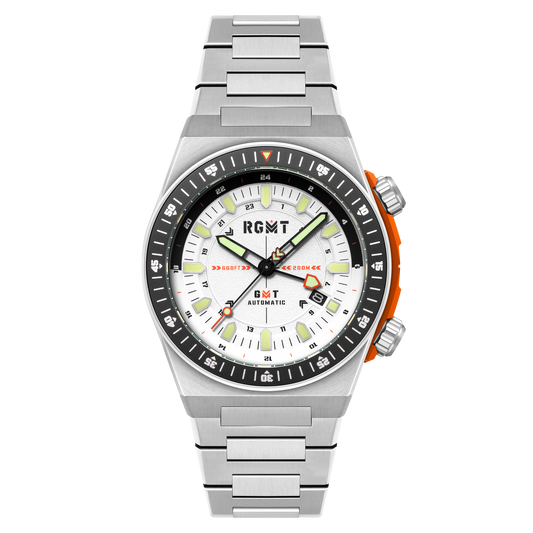 RGMT Men's 44mm Marksman Automatic GMT Bracelet Watch