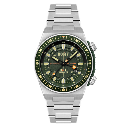 RGMT Men's 44mm Marksman Automatic GMT Bracelet Watch