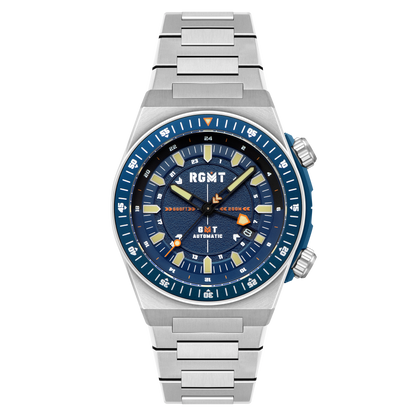 RGMT Men's 44mm Marksman Automatic GMT Bracelet Watch