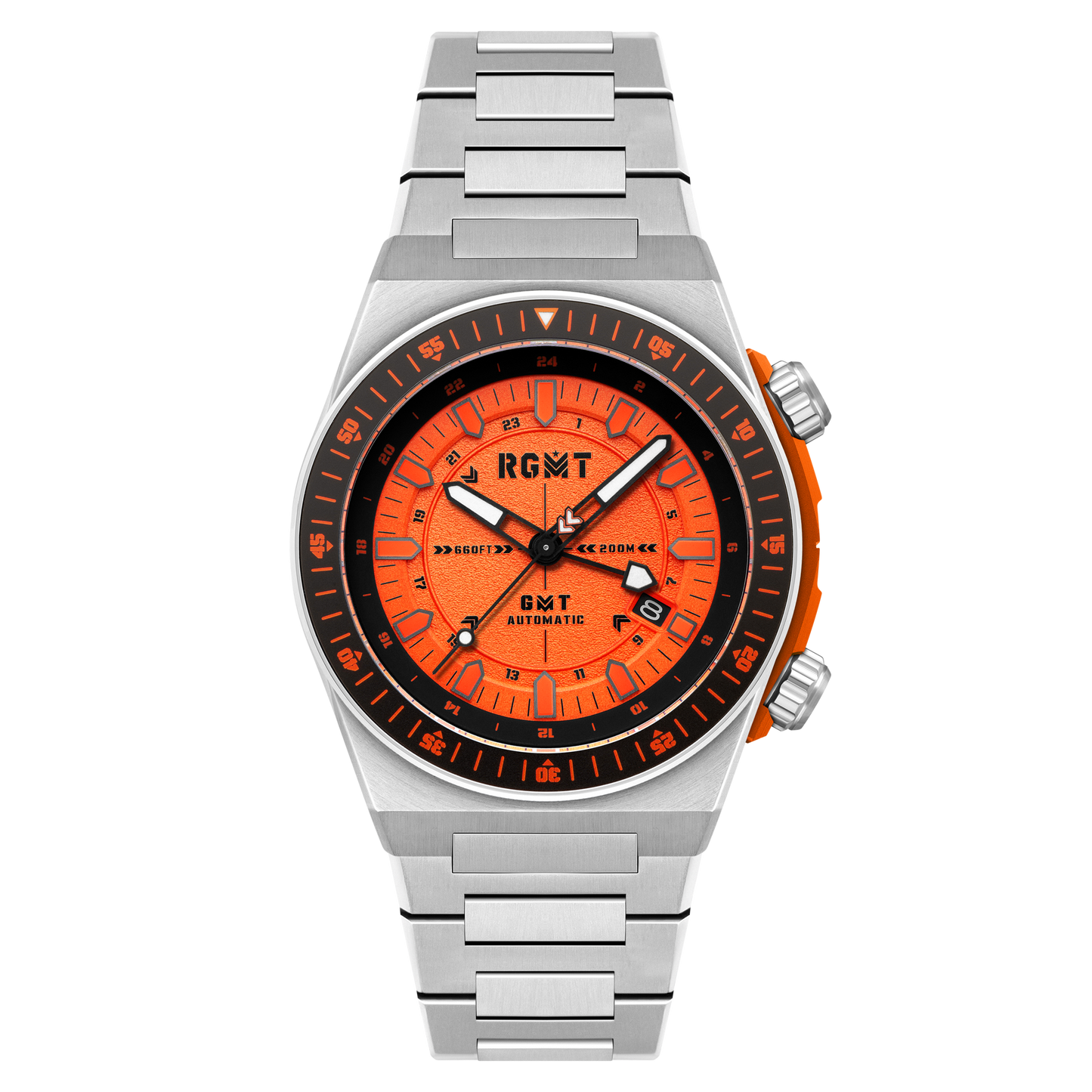 RGMT Men's 44mm Marksman Automatic GMT Bracelet Watch
