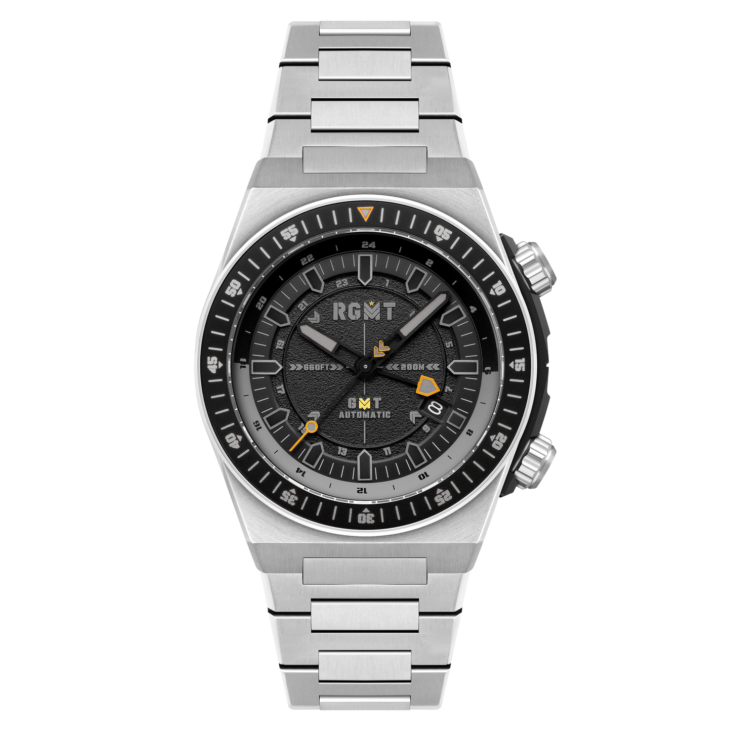 RGMT Men's 44mm Marksman Automatic GMT Bracelet Watch