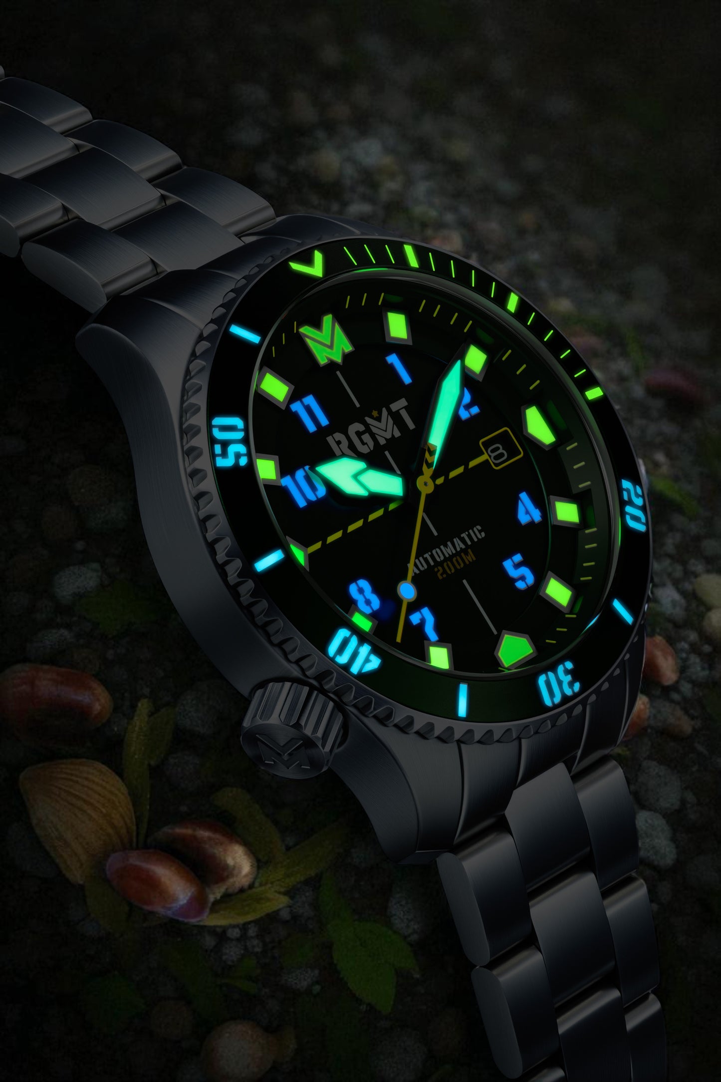 RGMT Men's 43mm Recon Diver Automatic Bracelet Watch