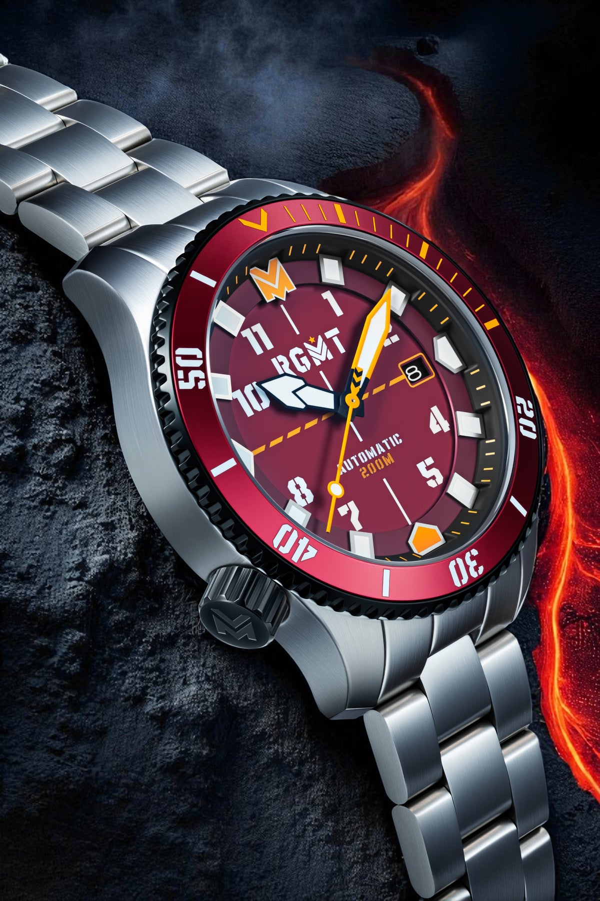 RGMT Men's 43mm Recon Diver Automatic Bracelet Watch