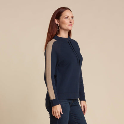 Christopher & Banks Relaxed Restyled Color Block Long Sleeve Sweater
