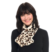 Impressions by RT Printed Faux Fur Pull-Through Scarf