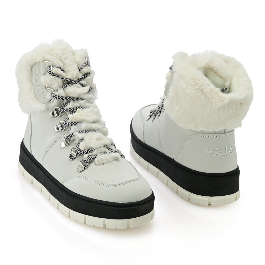 Pajar Canada Women's "Chalet" Faux Fur Trimmed Leather Boots
