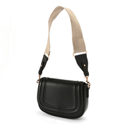 Moda Luxe Poshette Black Crossbody Saddle Bag