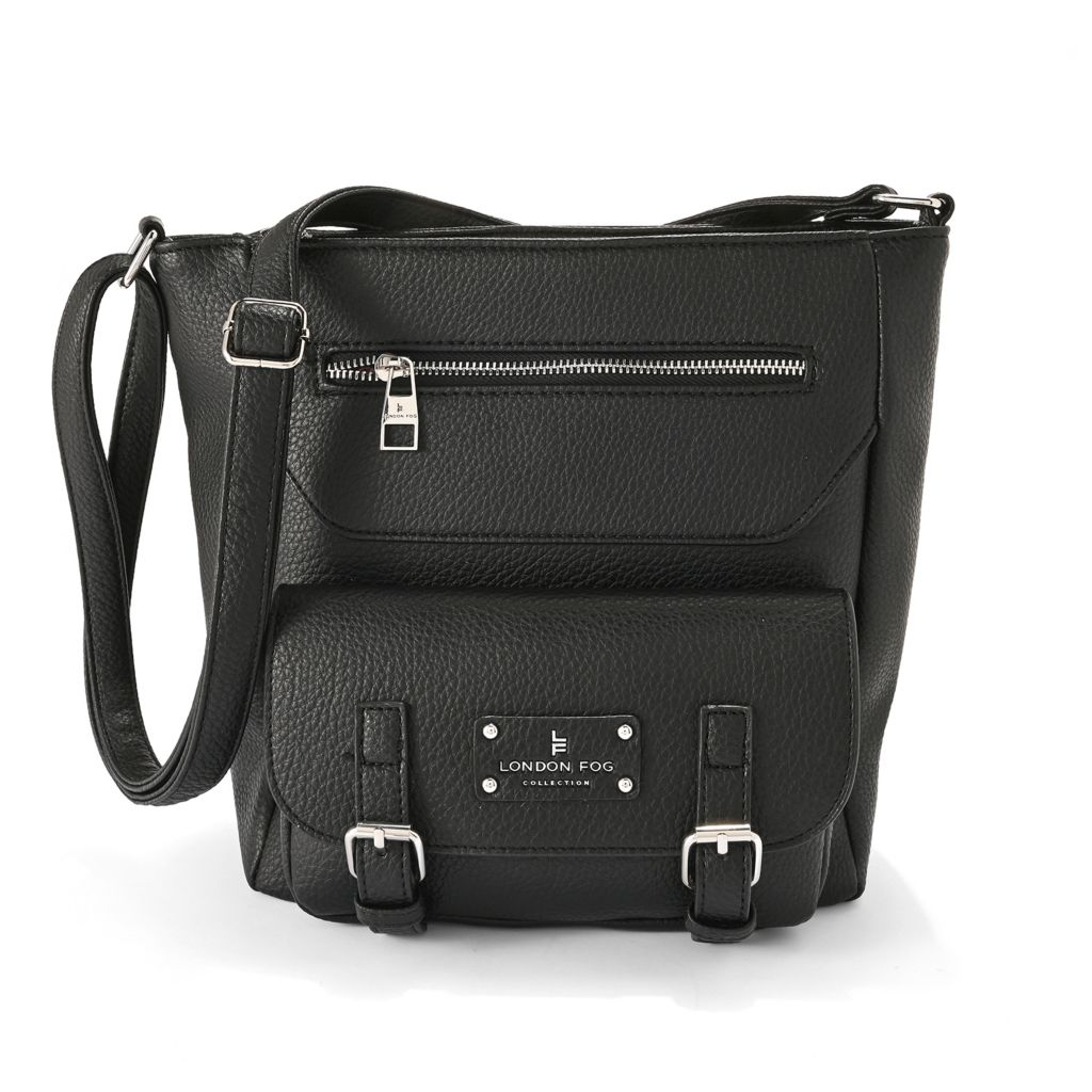 London Fog Stacey Multi Compartment Bucket Bag