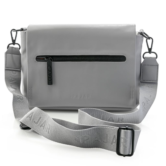 Pajar Jiro Grey Flap Shoulder Crossbody Bag
