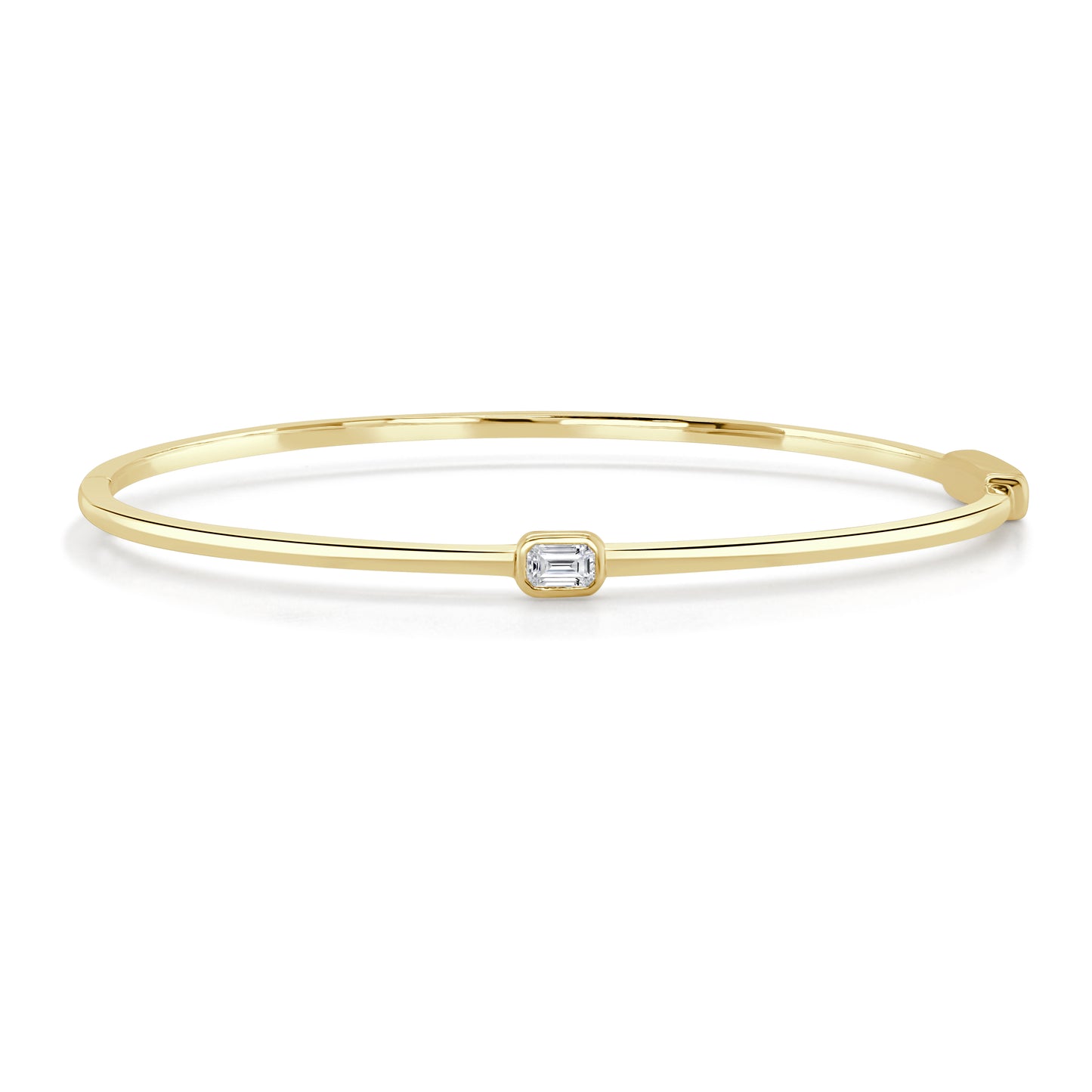 Sabrina Designs 14K Gold 0.19ctw Diamond Emerald-Cut Bangle Bracelet