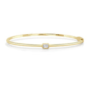 Sabrina Designs 14K Gold 0.19ctw Diamond Emerald-Cut Bangle Bracelet