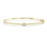 Sabrina Designs 14K Gold 0.19ctw Diamond Emerald-Cut Bangle Bracelet