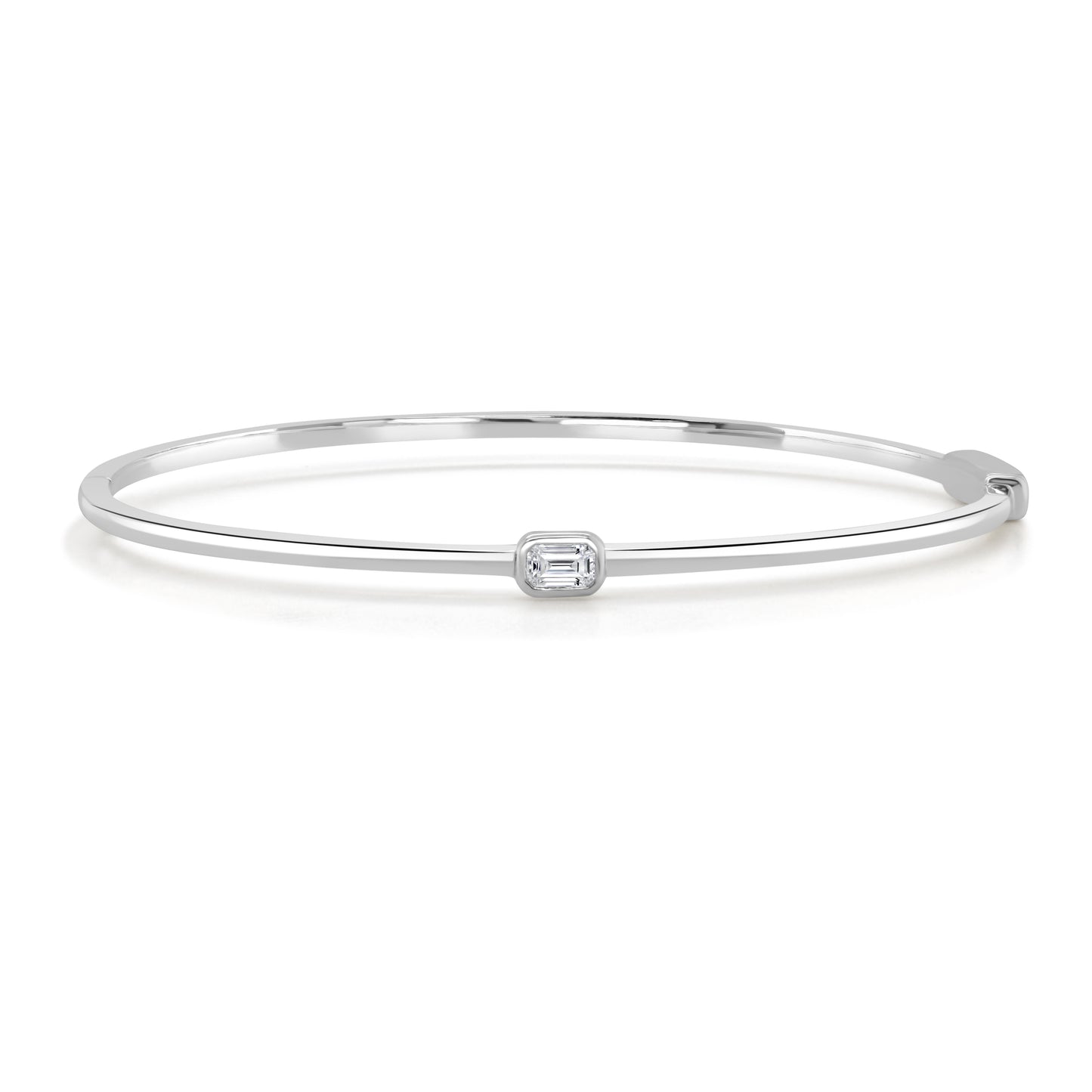 Sabrina Designs 14K Gold 0.19ctw Diamond Emerald-Cut Bangle Bracelet