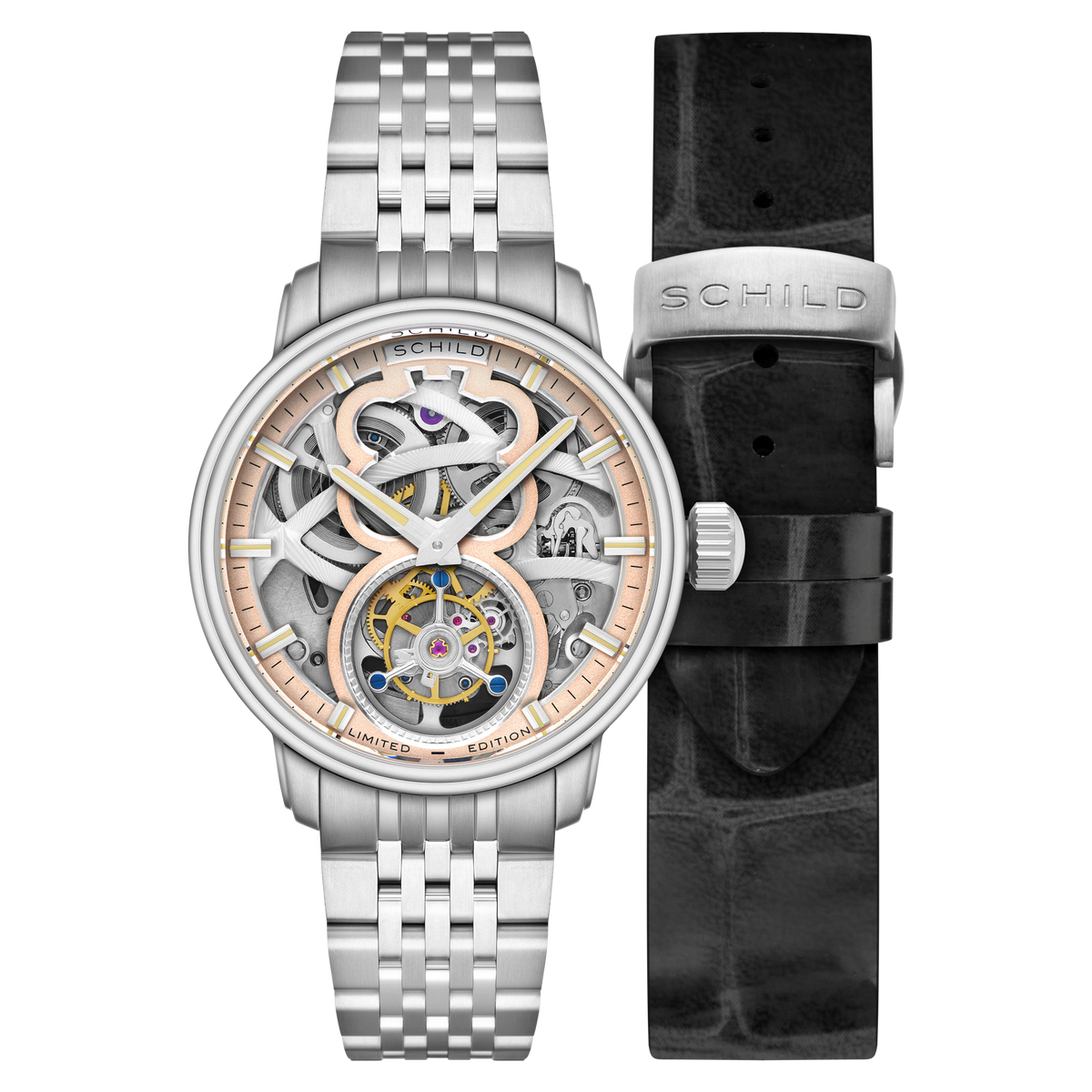 Schild Men's 42mm Maximillian Automatic Tourbillion Lmt Ed Interchangeable Watch